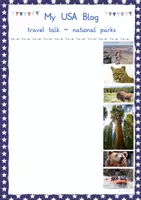 Vorschau - Arbeitsblätter - Writing: travel blog national parks USA - Seite 3