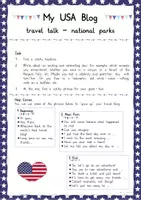 Vorschau - Arbeitsblätter - Writing: travel blog national parks USA - Seite 2