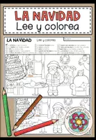 Vista previa - Hojas de trabajo - LA NAVIDAD - Lee y colorea (2 niveles de diferenciación) - Portada
