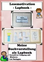 Vorschau - Arbeitsblätter - Ganzschrift Lapbook Buchvorstellung Lesemotivation - Deckblatt