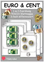 Vorschau - Arbeitsblätter - EURO & CENT - TEACCH Klettmappe - 3-fach differenziert - Deckblatt