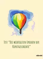 Vorschau - Stundenentwürfe - Test "Die wichtigsten Epochen der Kunstgeschichte" - Test in der Oberstufe - Deckblatt