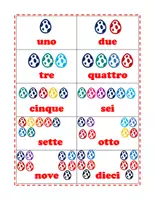 Vorschau - Poster - Ostern - Poster - Auf Italienisch bis 10 zählen - kostenlos - Deckblatt