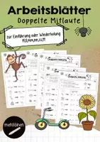 Vorschau - Arbeitsblätter - Arbeitsblätter Doppelte Mitlaute/ Doppelkonsonanten - Deckblatt