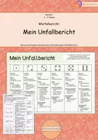Vorschau - Arbeitsblätter - Schreiben eines Unfallberichts: Würfelbericht - Deckblatt