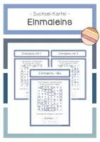 Vorschau - Arbeitsblätter - Einmaleins Suchsel-Kartei - Deckblatt