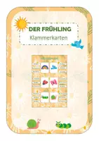 Vorschau - Stationenlernen - Frühling Klammerkarten - Deckblatt