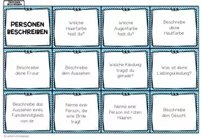 Vorschau - Fördermaterial/Inklusion - Personenbeschreibung - Plauderkärtchen - Seite 1