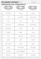 Vorschau - Arbeitsblätter - PERSONENBESCHREIBUNG - Wortarten (Arbeitsblatt) - Seite 1