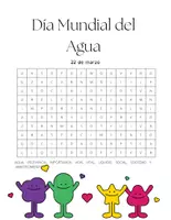 Vista previa - Hojas de trabajo - Sopas de letras / El Agua / Efeméride - página 1
