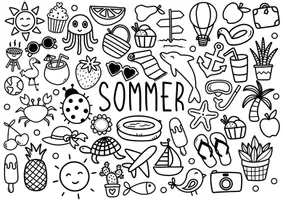 Vorschau - Mal- und Bastelvorlagen - Sommer Doodle Ausmalbilder 🏝 Kunst vor den Ferien - Seite 3