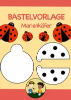Vorschau - Mal- und Bastelvorlagen - Marienkäfer Bastelvorlage - Deckblatt