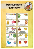 Vorschau - Bildkarten - Hausaufgabengutscheine - Deckblatt
