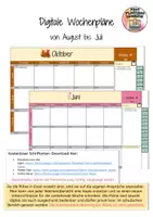 Vorschau - Lehrpläne/Lehrermaterial - Digitale Wochenpläne für deinen Unterricht! *12 Monate* - Deckblatt