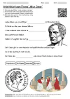 Vorschau - Arbeitsblätter - Lernposter + Arbeitsblatt "Julius Cäsar" + Onlineübung & MP3 + Mindmap + Infografik - Seite 1