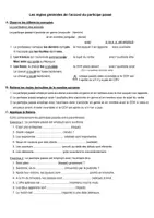 Aperçu - Feuilles d'exercices - Les règles de l'accord du participe passé - Page de couverture