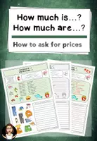 Vorschau - Arbeitsblätter - How much is - are - Deckblatt