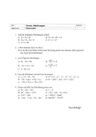 Vorschau - Klassenarbeiten - Klassenarbeit 8. Klasse Gymnasium (Terme, Gleichungen) -2- - Seite 1