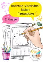 Vorschau - Arbeitsblätter - Rechnen-Verbinden-Malen - Rechenmalblätter zum Einmaleins - Deckblatt