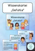 Vorschau - Stationenlernen - Wissenskartei zu verschiedenen Gefühlen - Deckblatt