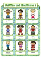 Vorschau - Arbeitsblätter - DaZ/ DaF 27 Adjektive Gefühle & Emotionen - Deckblatt