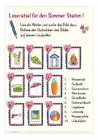 Vista previa - Unidades / Secuencias / Situaciones de Aprendizaje - Sommer - Lesen an Stationen, einfacher Wortschatz Unterrichtsmaterial Deutsch / Alemán - página 3