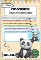 Vorschau - Bildkarten - Pandaklasse Namensschilder inkl. ABC - Deckblatt