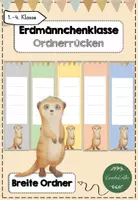 Vorschau - Bildkarten - Erdmännchenklasse Ordnerrücken - Deckblatt