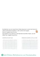 Vorschau - Arbeitsblätter - Rechnen mit Dezimalzahlen - Flipbook (Merkheft) - Seite 1