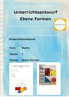 Vorschau - Stundenentwürfe - Materialpaket Ebene Formen Unterrichtsentwurf + Material - Deckblatt