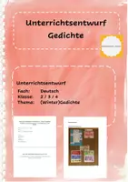 Vorschau - Stundenentwürfe - Materialpaket - Unterrichtsentwürfe Deutsch - Seite 1