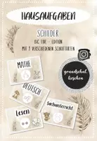 Vorschau - Bildkarten - Schilder zur Organisation der Hausaufgaben-Kontrolle - Deckblatt