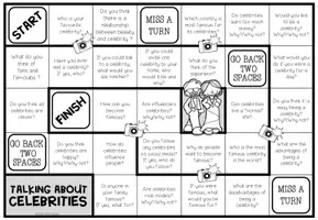 Vista previa - Hojas de trabajo - CELEBRITIES - Conversation Board Game - página 2