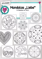 Vorschau - Mal- und Bastelvorlagen - Mandalas "Liebe" (für Muttertag, Valentinstag, etc.) - Deckblatt