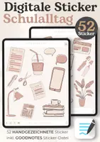 Vorschau - Anderer Materialtyp - 52 Digitale Sticker - Schulalltag 2 Minimal - Deckblatt