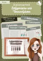 Vorschau - Stationenlernen - Stationsarbeit: Stoffgemische und Trennverfahren / Experimente - Deckblatt