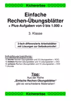Vorschau - Arbeitsblätter - Einfache Rechen-Übungsblätter - Additions-, Subtraktions-, Platzhalteraufgaben (Das Komplett-Paket für den ZR von 0 bis 1.000) - Seite 1