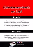 Vorschau - Arbeitsblätter - Gedankenexperimente zur Ethik - Seite 1