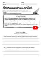 Vorschau - Arbeitsblätter - Gedankenexperimente zur Ethik - Deckblatt