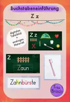 Vorschau - Präsentationen/Tafelbilder - Buchstabeneinführung: Z z (digitales Tafelbild, analoges Material) - Deckblatt