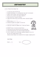 Vorschau - Test - "Leistungstest" - Aufmerksamkeits-/Konzentrationstraining Lesegenauigkeit - Deckblatt