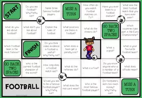 Vista previa - Hojas de trabajo - FOOTBALL - Conversation Board Game - página 1