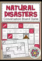 Vista previa - Hojas de trabajo - NATURAL DISASTERS - Conversation Board Game - Portada
