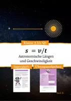 Vorschau - Arbeitsblätter - Weltraum digital: Längen und Geschwindigkeit astronomisch - Deckblatt