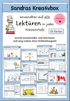 Vorschau - Unterrichtsreihen - DEUTSCH - Lesetagebuch XXL - Kreativbox für ALLE LEKTÜREN und ALLE KLASSEN (ohne Vorbereitung) Lesetagebuch - Deckblatt