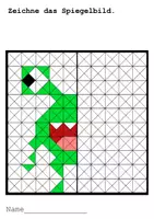 Vorschau - Arbeitsblätter - Monster Symmetrie – Spiegelbilder zeichnen - Seite 2