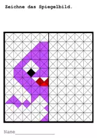 Vorschau - Arbeitsblätter - Monster Symmetrie – Spiegelbilder zeichnen - Seite 3