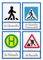 Vorschau - Poster - Verkehrserziehung - Bild- und Wortkarten (DAF/DAZ) Flashcards - Seite 2