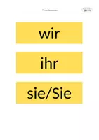 Vorschau - Mal- und Bastelvorlagen - Personalpronomen - Tafelmaterial und Kärtchen - Seite 2
