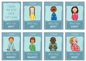 Vorschau - Arbeitsblätter - Englisch I have…who has Feelings - max. 29 Wörter - Seite 1